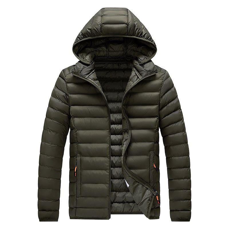 Men's Autumn Winter Warm Casual Windproof Hooded Slim Jacket - Frimunt Clothing Co.