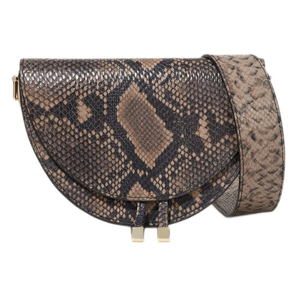 Women's Crossbody Bag Crocodile Semicircle Saddle Bags Faux Leather - Frimunt Clothing Co.