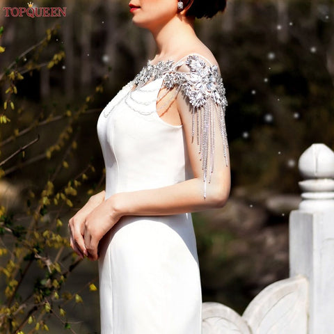 Luxury Bridal Crystal Shawl Elegant Wedding Rhinestones Shawl - Frimunt Clothing Co.