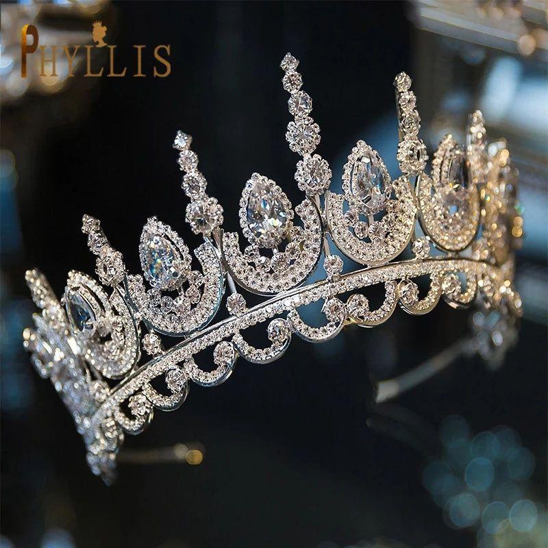 Luxury Crystal Crown Bridal Headwear Tiaras Pageant Hair Jewelry - Frimunt Clothing Co.
