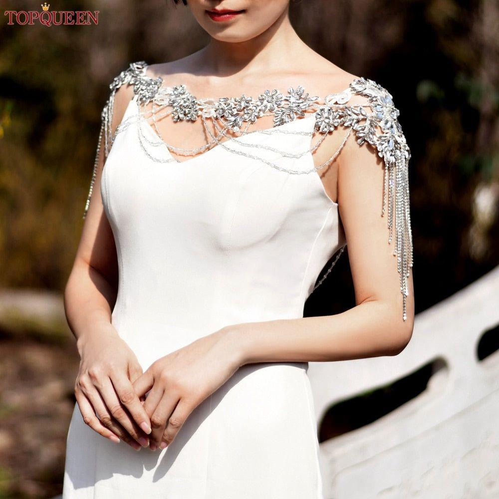 Luxury Bridal Crystal Shawl Elegant Wedding Rhinestones Shawl - Frimunt Clothing Co.