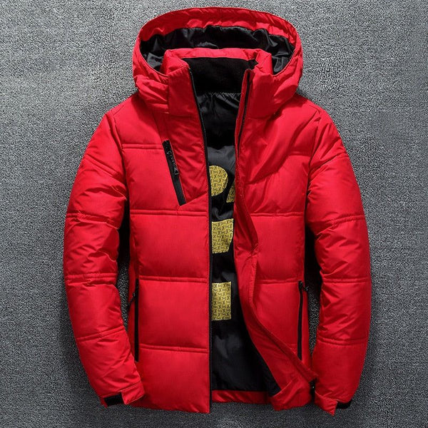 Winter Down Jacket With Hood Warm Men's Coat Stand Collar Puffer Thick Duck Parka - Frimunt Clothing Co.