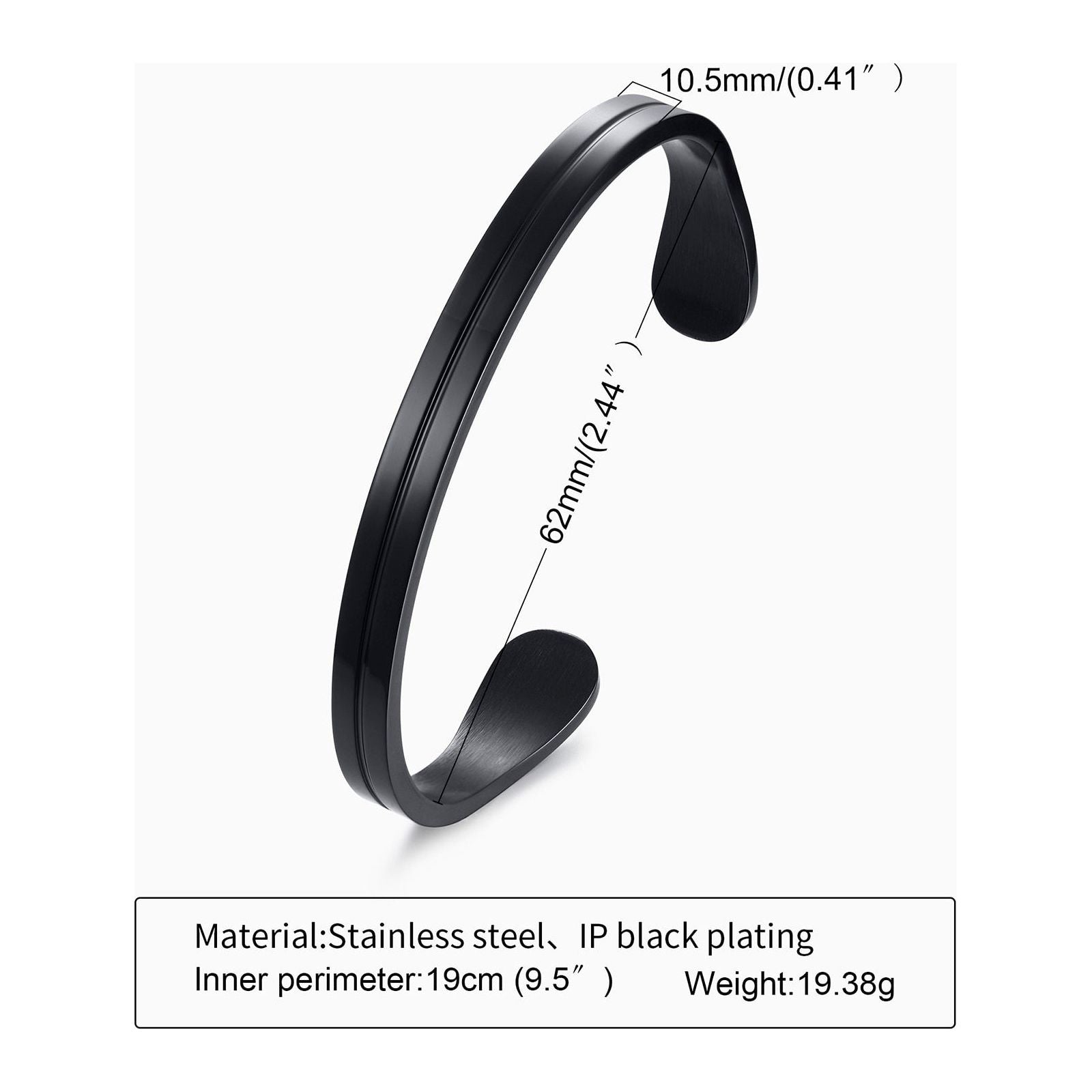 Men Twisted Cuff Bangle Mobius Bracelet Stacking Bangle Stainless Steel Unisex Jewelry