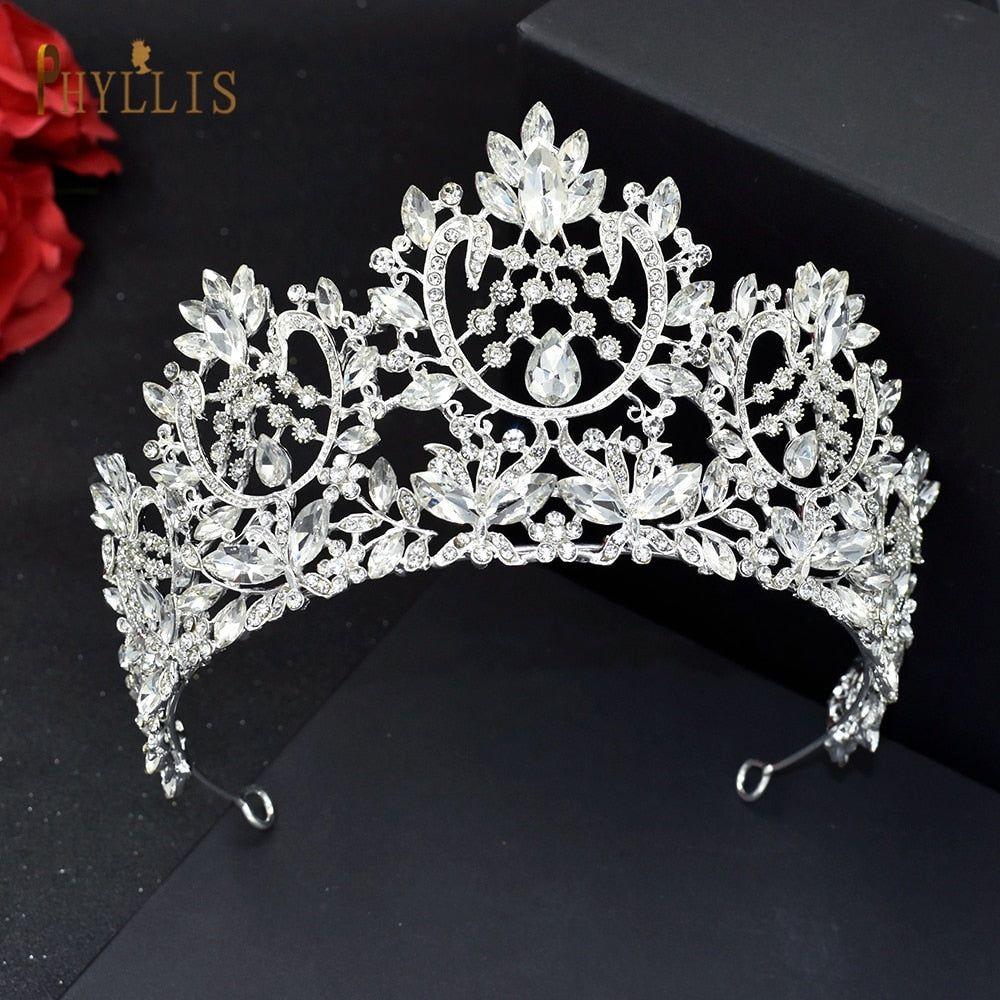 Luxury Bridal Crown Pageant Diadem Handmade Bridal Hair Jewelry - Frimunt Clothing Co.