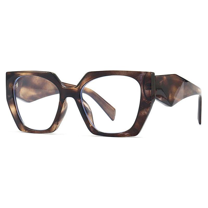 Women's Retro Polygon Cat Eye Colorful Sunglasses Clear Gradient Shades UV400 - Frimunt Clothing Co.