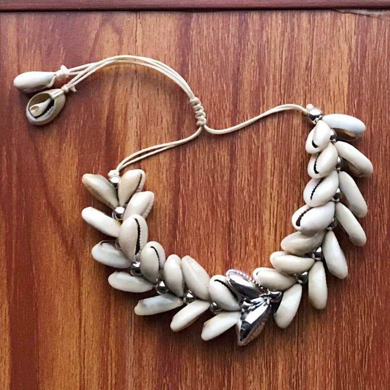 Natural Cowrie Shell Adjustable Bracelet  For Women Summer Accessories - Frimunt Clothing Co.