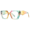 Women's Retro Polygon Cat Eye Colorful Sunglasses Clear Gradient Shades UV400 - Frimunt Clothing Co.