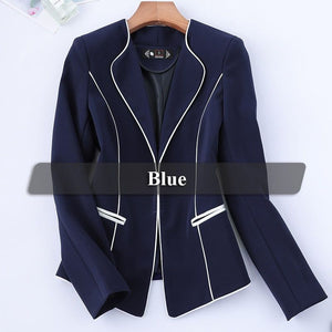 Women's Two Color Blazer Women Hidden Breasted Closure Full Sleeve Spring Autumn - Frimunt Clothing Co.