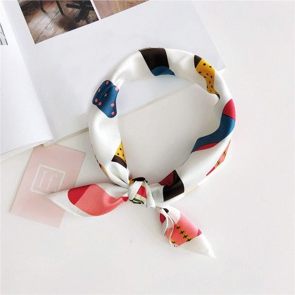 Women's Silk Scarf Square Shape For Neck Or Hair Beautiful Feminine Fashion Accessories Many Colors