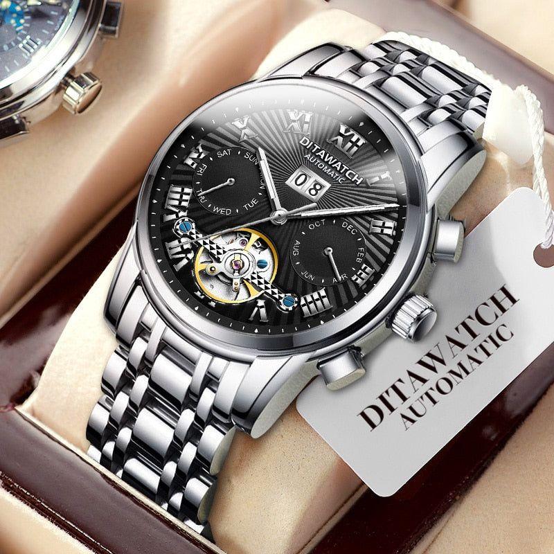 Men's Top Brand Luxury Fashion Automatic Mechanical Watch Waterproof Stainless Steel - Frimunt Clothing Co.