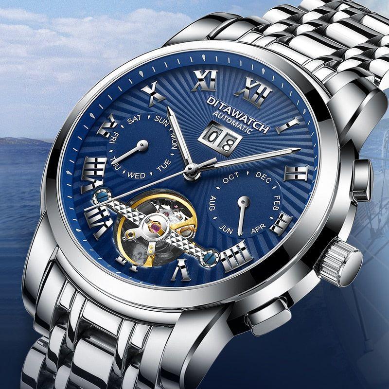 Men's Top Brand Luxury Fashion Automatic Mechanical Watch Waterproof Stainless Steel - Frimunt Clothing Co.