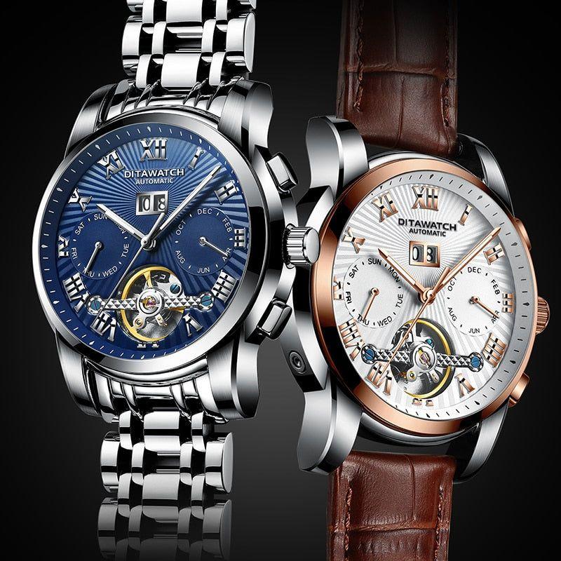 Men's Top Brand Luxury Fashion Automatic Mechanical Watch Waterproof Stainless Steel - Frimunt Clothing Co.